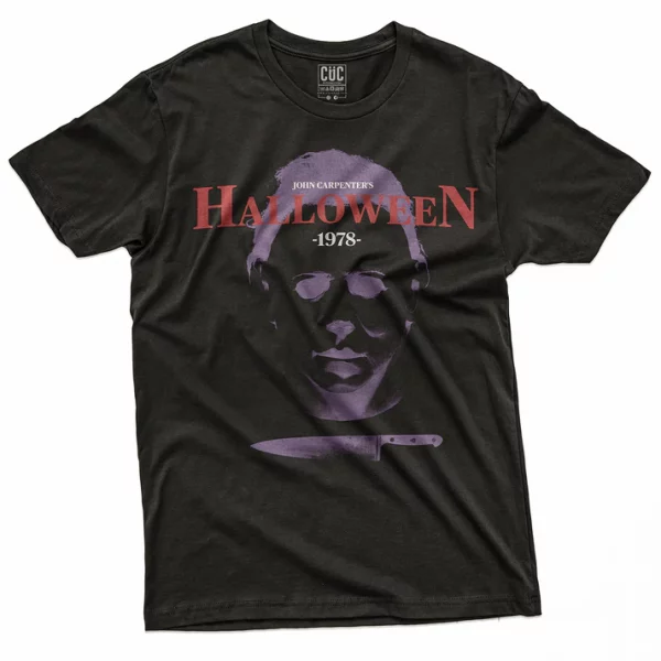 MVTT-0090-BLA-MOV-HALLOWEENMICHAELMYERSDARK-1 T-Shirt Halloween Dark